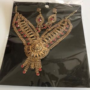 Necklace and Earrings set Golden